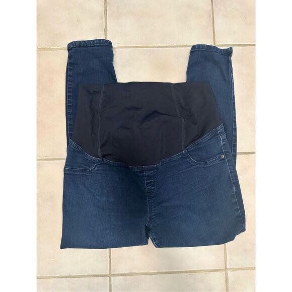 Ingrid & Isabel Maternity Blue Jeans Jeggings With Bellyband Size 14 or 32 - Picture 4 of 6